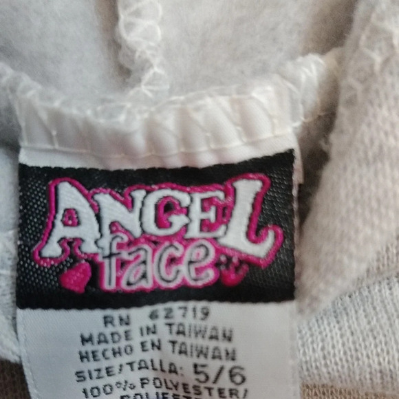 Angel Pink and Gray Sparkle Hoodie Sweatshirt - Picture 2 of 3